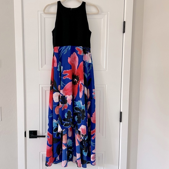 Vince Camuto High Low Maxi Sleeveless Floral Print Dress - Picture 3 of 7